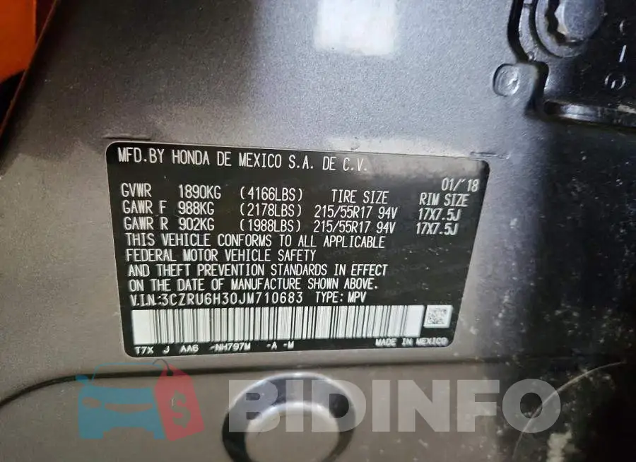 3CZRU6H30JM710683 Photo# 13