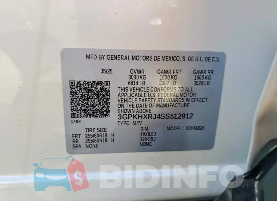 3GPKHXRJ4SS512912 Photo# 13