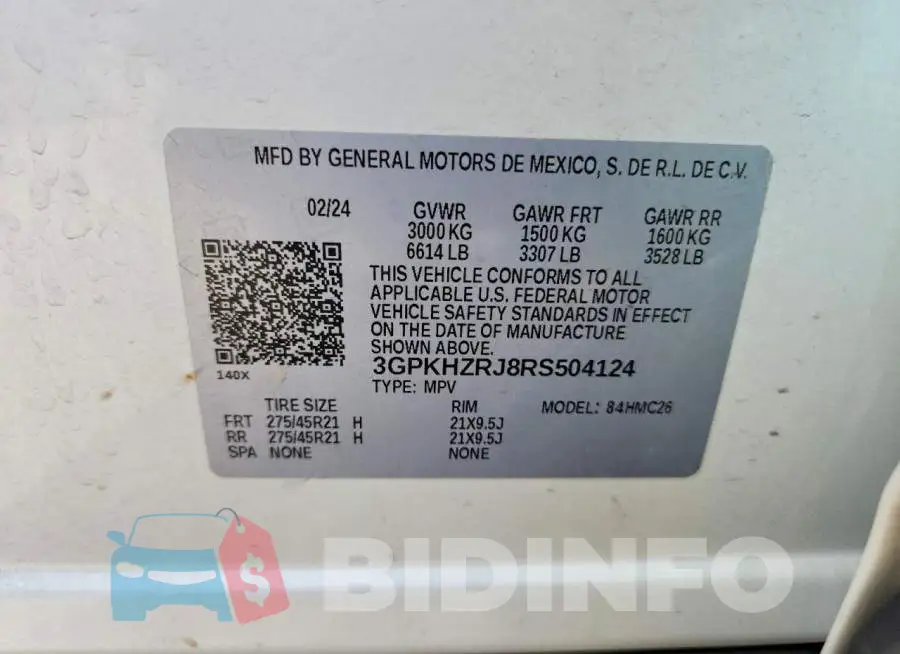 3GPKHZRJ8RS504124 Photo# 14
