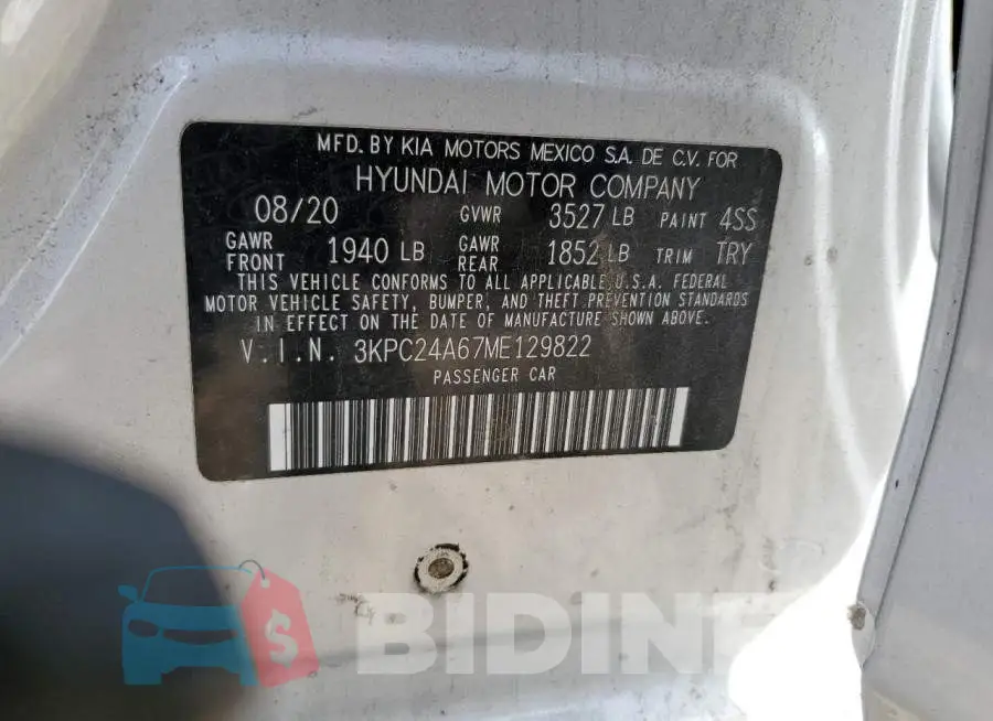 3KPC24A67ME129822 Photo# 12