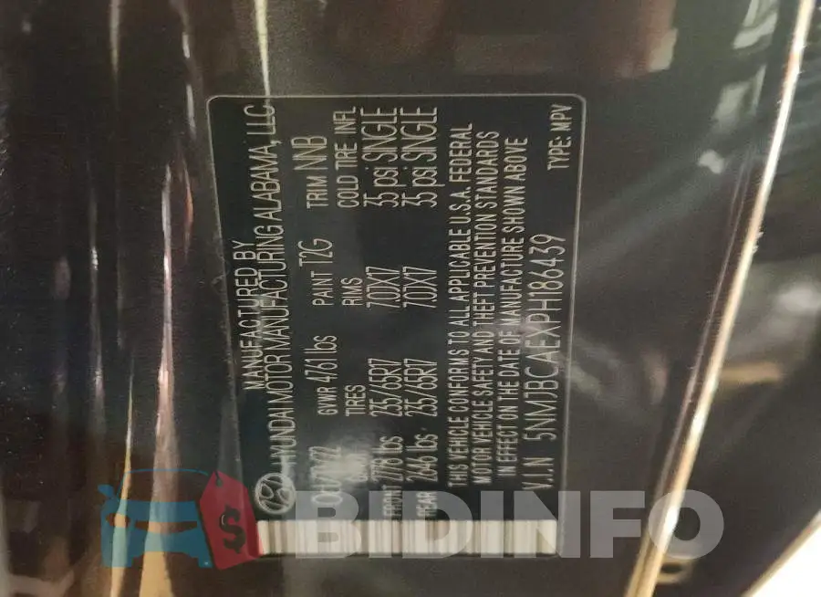 5NMJBCAEXPH186439 Photo# 12