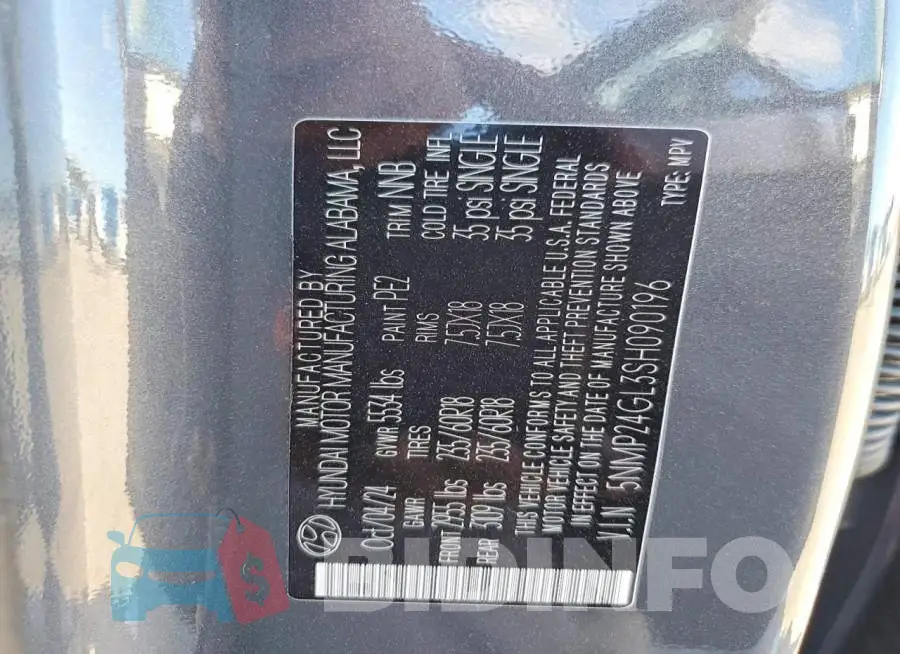 5NMP24GL3SH090196 Photo# 13