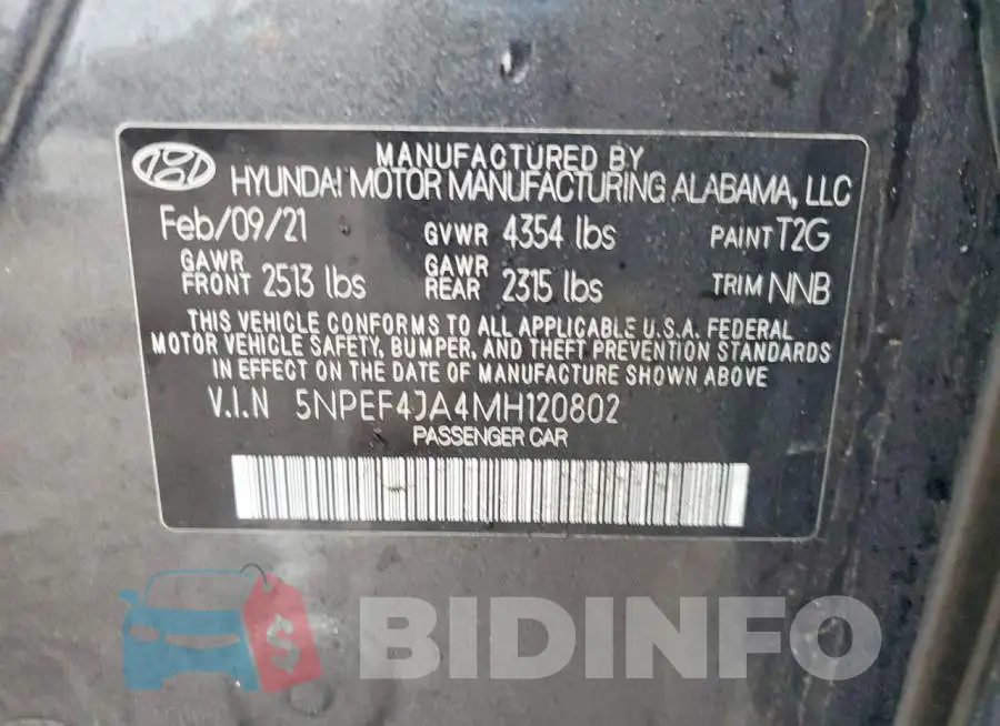 5NPEF4JA4MH120802 Photo# 12