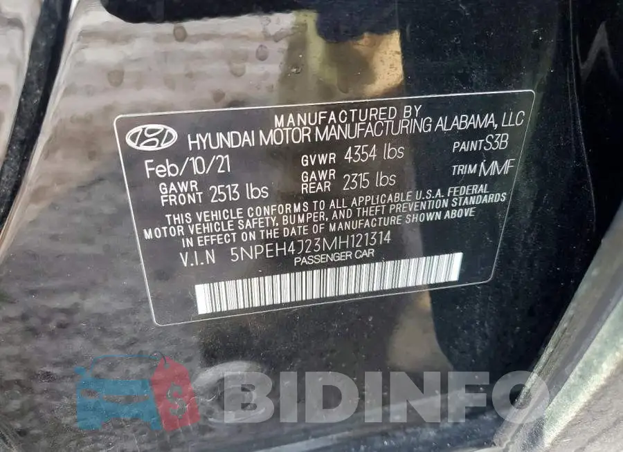 5NPEH4J23MH121314 Photo# 12