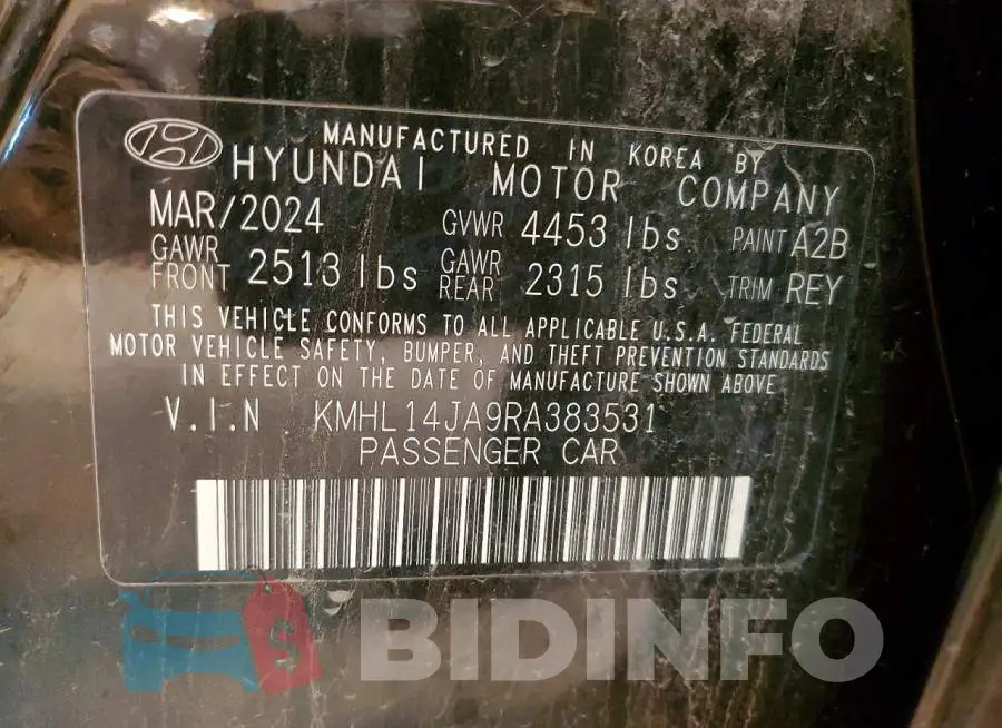 KMHL14JA9RA383531 Photo# 13