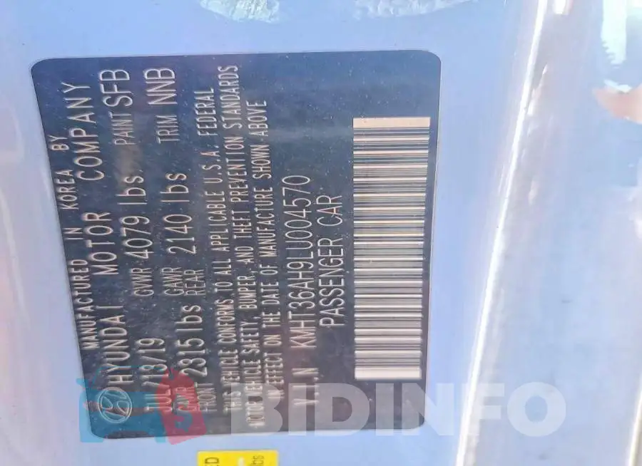 KMHT36AH9LU004570 Photo# 12
