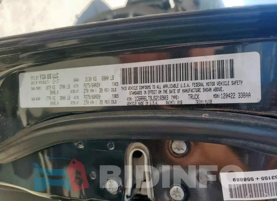 1C6RR6LT9JS216903 Photo# 13