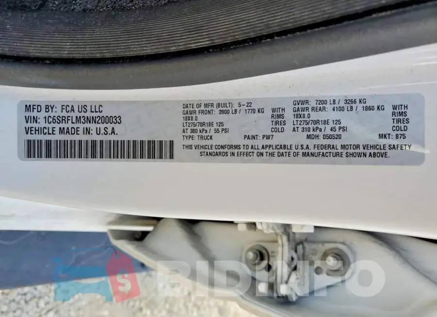 1C6SRFLM3NN200033 Photo# 13