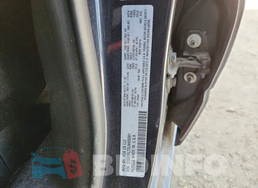 1C6SRFLT2LN409381 Photo# 12