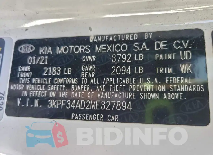 3KPF34AD2ME327894 Photo# 12