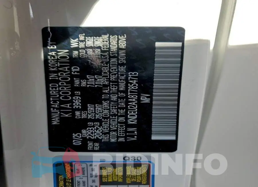 KNDEU2AA8T7854713 Photo# 12