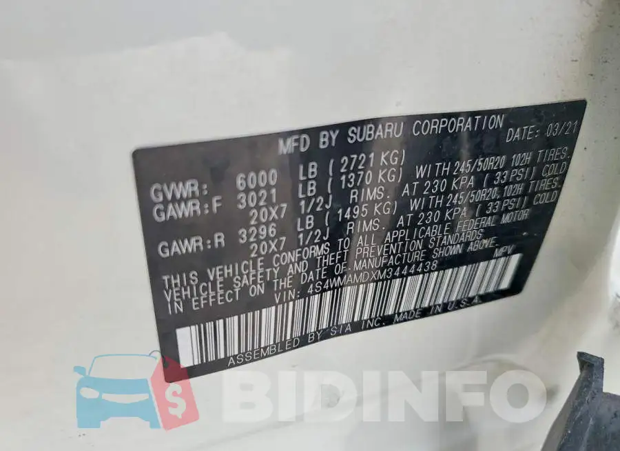 4S4WMAMDXM3444438 Photo# 14