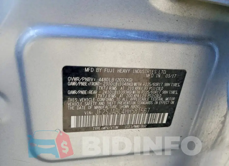 JF2SJABC4HH581567 Photo# 12