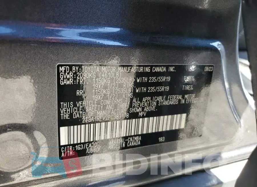 2T3A1RFV2PC383178 Photo# 14
