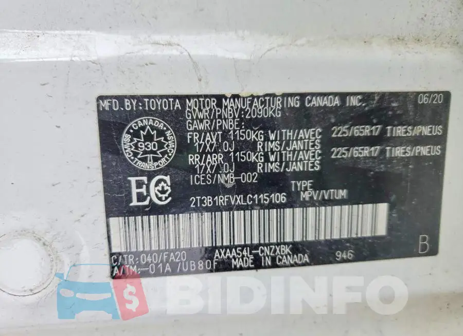 2T3B1RFVXLC115106 Photo# 12