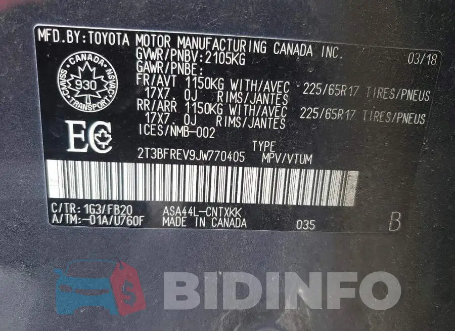2T3BFREV9JW770405 Photo# 14