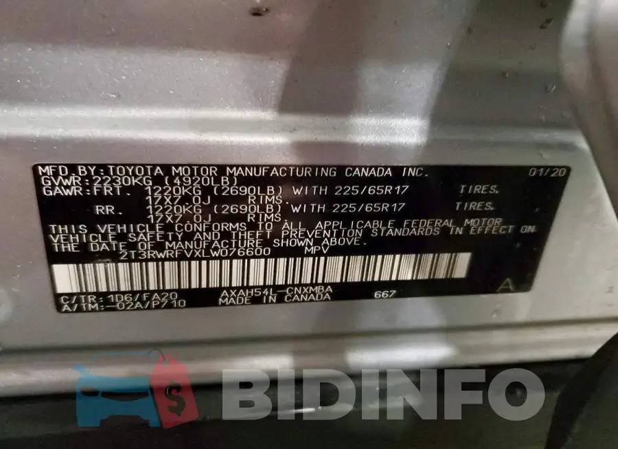 2T3RWRFVXLW076600 Photo# 13