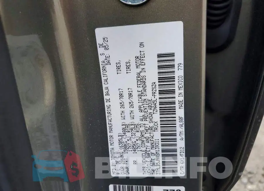 3TMLB5JNXSM139311 Photo# 12