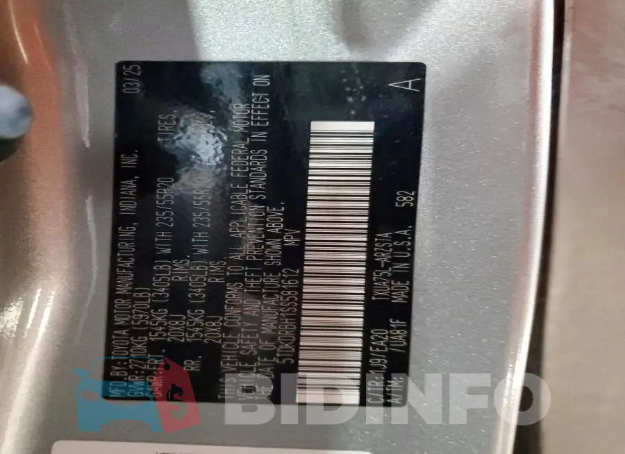 5TDKDRBH1SS581612 Photo# 13