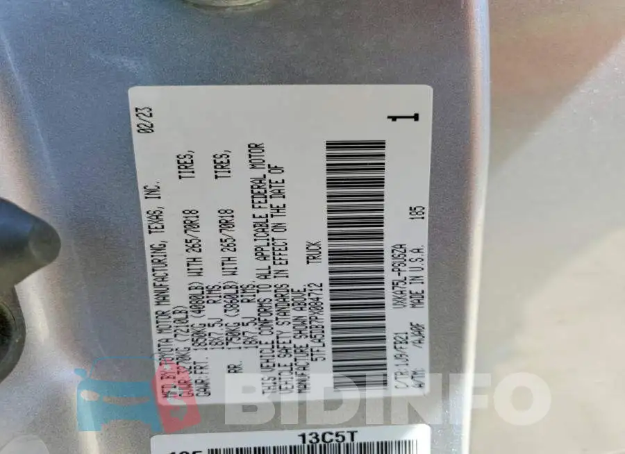 5TFLA5DB7PX084712 Photo# 12