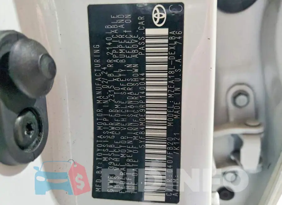 5YFB4MDE9RP140044 Photo# 13
