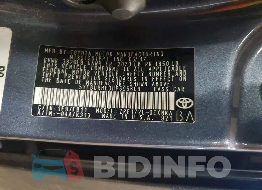 5YFBURHE3HP695609 Photo# 12