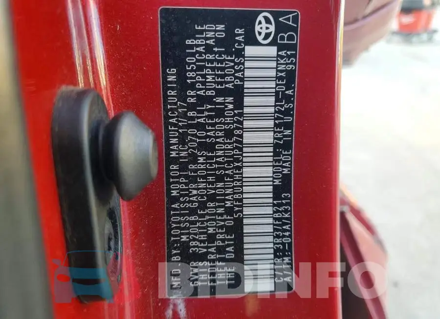 5YFBURHEXJP778721 Photo# 12