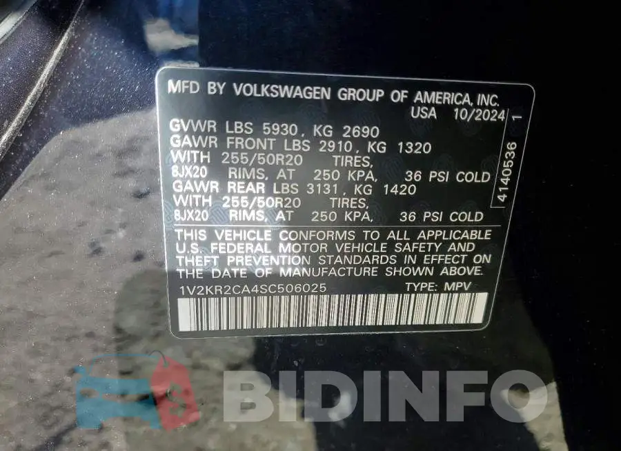 1V2KR2CA4SC506025 Photo# 13