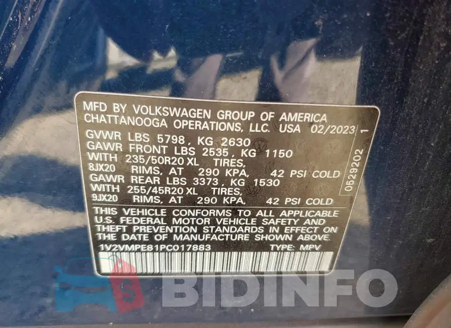 1V2VMPE81PC017883 Photo# 13