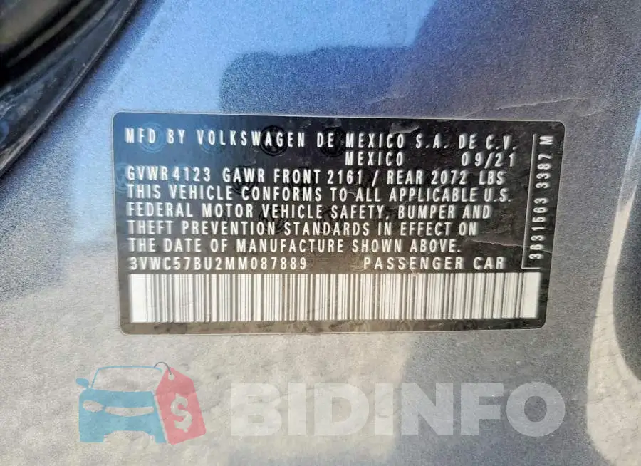 3VWC57BU2MM087889 Photo# 12