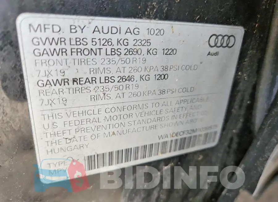 WA1DECF32M1039575 Photo# 13