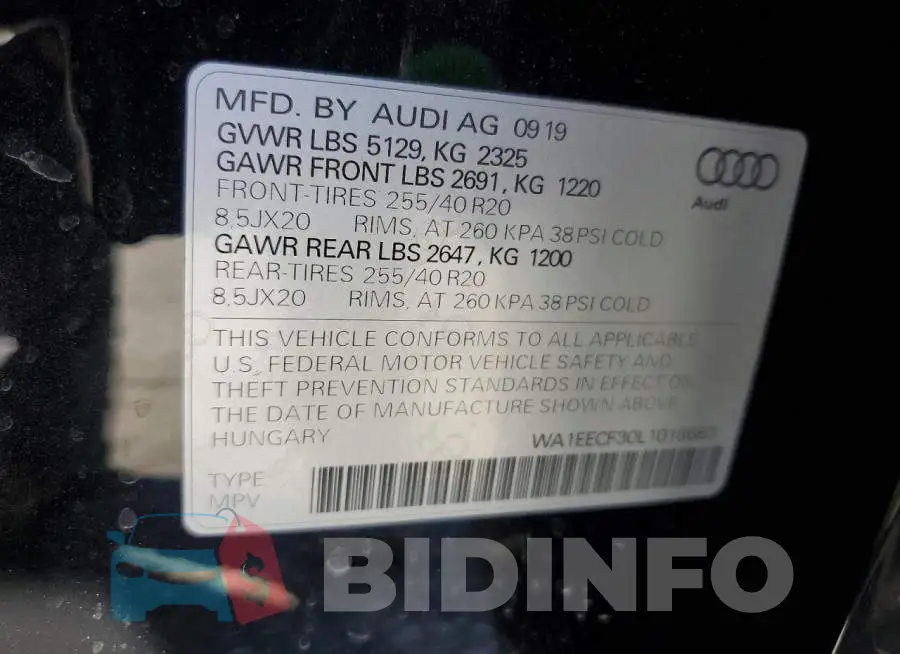 WA1EECF30L1018663 Photo# 13