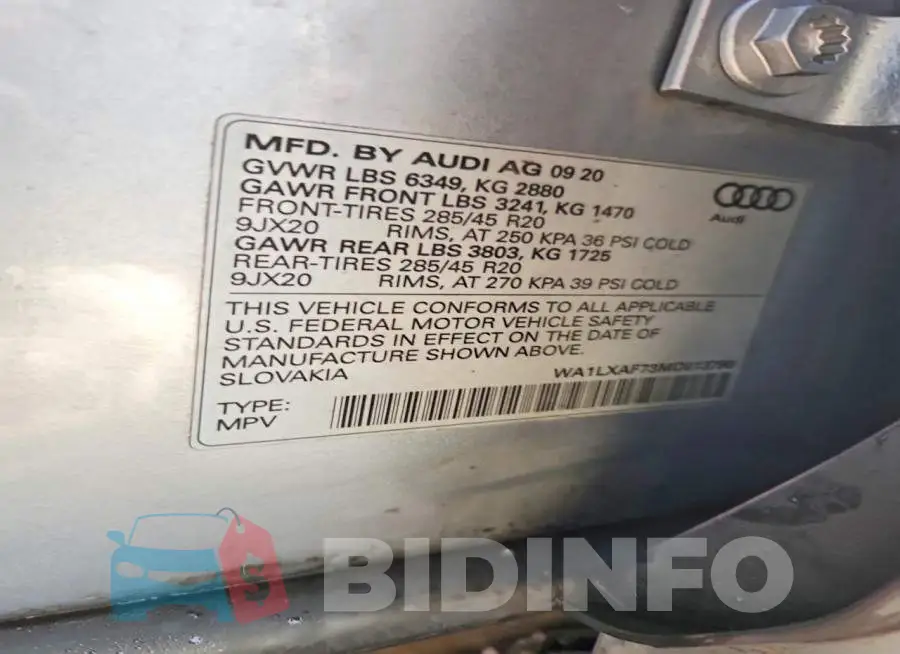 WA1LXAF73MD013790 Photo# 13