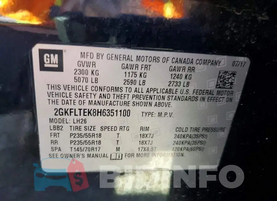 2GKFLTEK8H6351100 Photo# 12