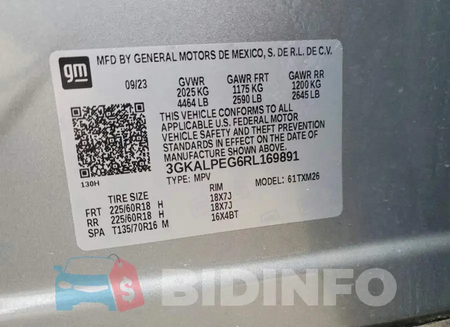 3GKALPEG6RL169891 Photo# 13