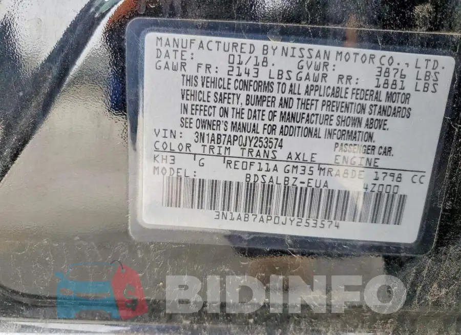3N1AB7AP0JY253574 Photo# 12