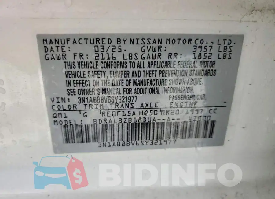 3N1AB8BV6SY321977 Photo# 12