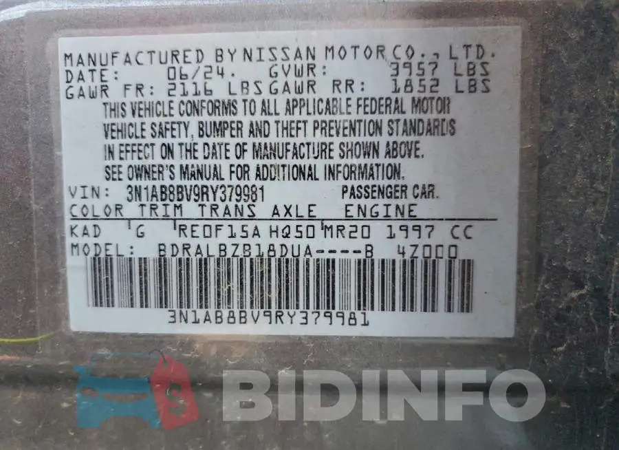 3N1AB8BV9RY379981 Photo# 12