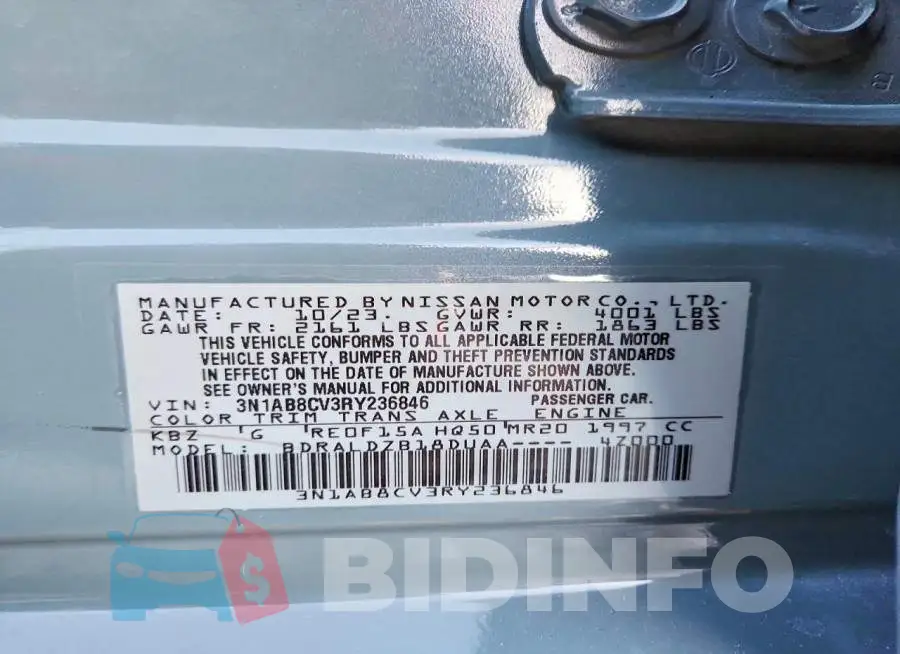 3N1AB8CV3RY236846 Photo# 13