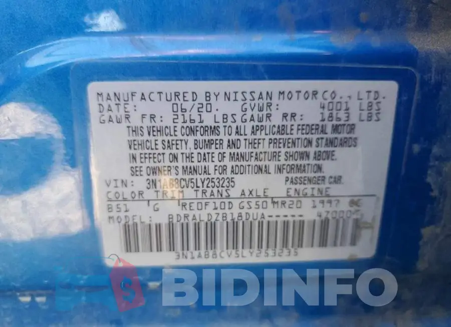 3N1AB8CV5LY253235 Photo# 13