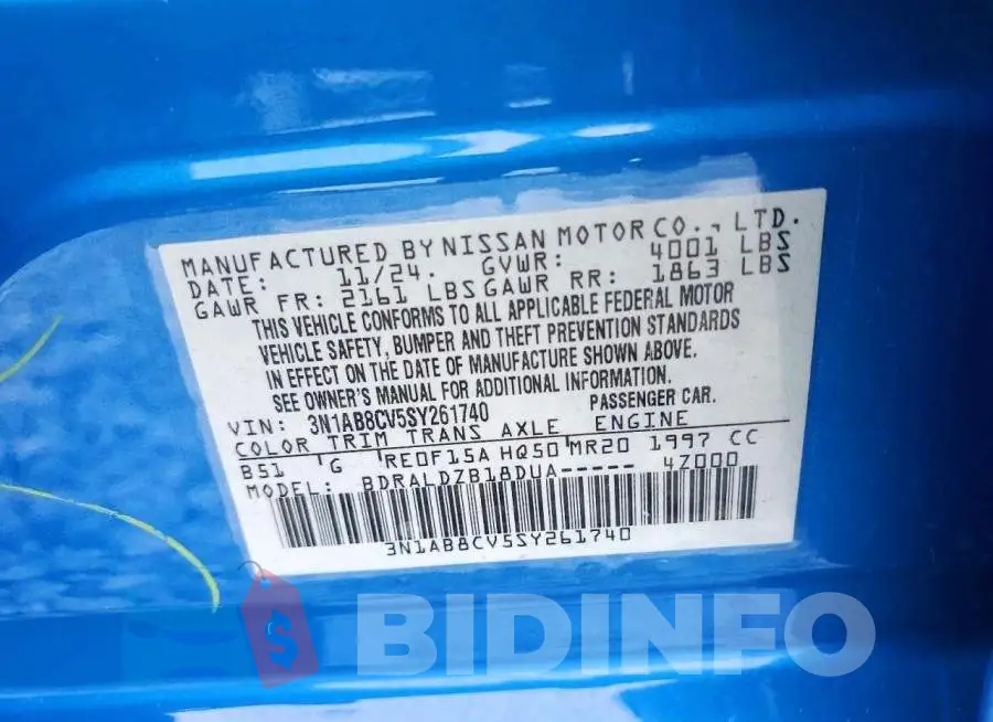 3N1AB8CV5SY261740 Photo# 13