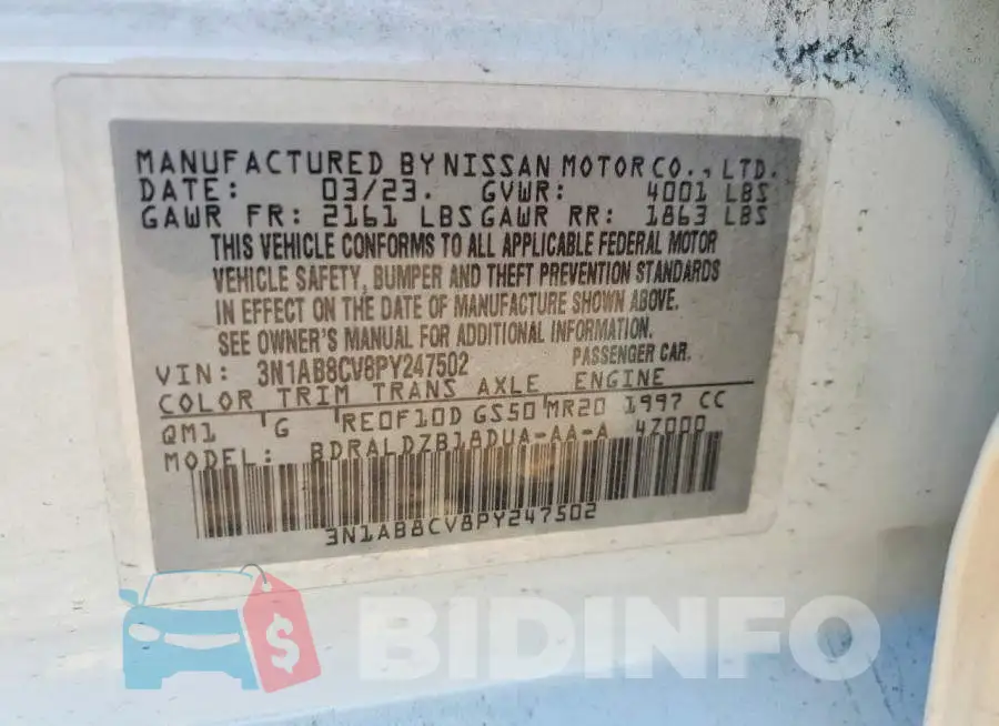 3N1AB8CV8PY247502 Photo# 12