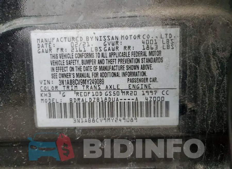 3N1AB8CV9MY249089 Photo# 12