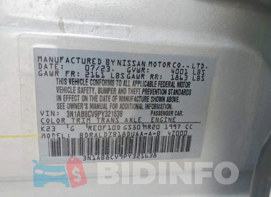 3N1AB8CV9PY321638 Photo# 12