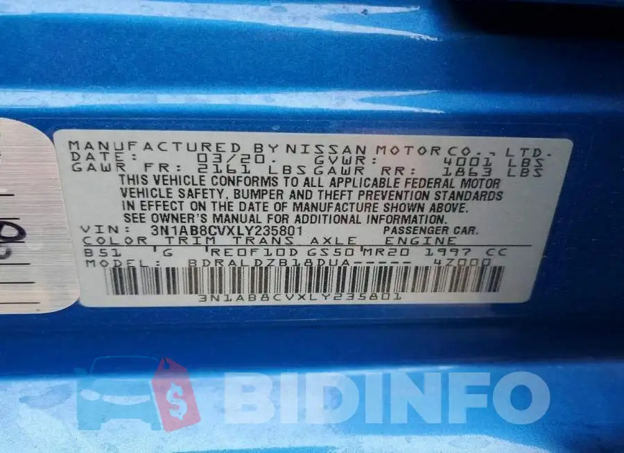 3N1AB8CVXLY235801 Photo# 13