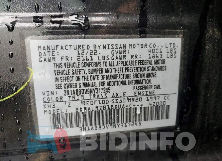 3N1AB8DV9NY317245 Photo# 12