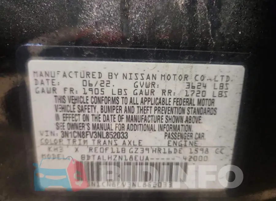 3N1CN8FV3NL852033 Photo# 13