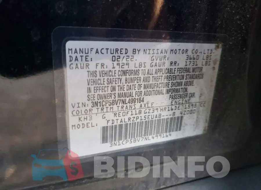 3N1CP5BV7NL499164 Photo# 13