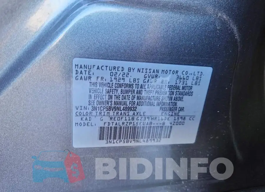 3N1CP5BV9NL489932 Photo# 13