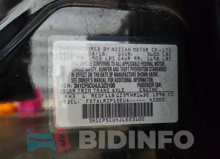 3N1CP5CU4JL523100 Photo# 12